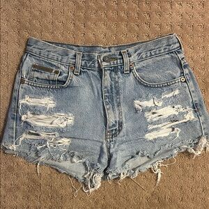 Vintage Distressed Denim Calvin Klein Women’s Shorts